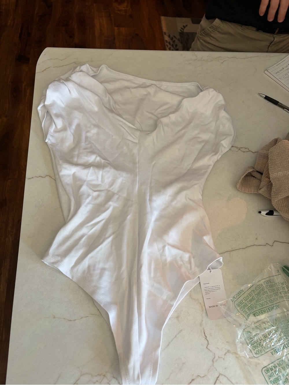 New Women’s White One-Piece Bodysuit